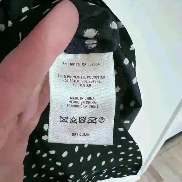 Maeve Anthropologie Navy White Polka Dot Long Sleeve Wrap Dress- Size Small- EUC - Picture 3 of 5